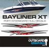 Pair of Bayliner XT175 hull decals - custom colours & sizes available