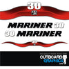 Mariner 30hp 2 stroke outboard sticker/decal kit