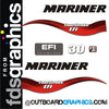 Mariner 30hp 4 stroke EFI outboard sticker/decal kit