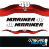 Mariner 40hp 2 stroke outboard sticker/decal kit