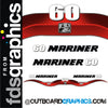 Mariner 60hp 4 stroke EFI outboard decals/sticker kit