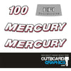 Mercury F100 four stroke outboard decals/sticker kit