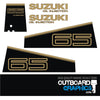 Suzuki DT65 outboard engine decals/sticker kit (early 1990's)