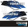 Tohatsu 18hp 4 stroke outboard engine decals/sticker kit