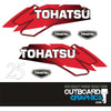 Tohatsu 25hp 2 stroke outboard engine decals/sticker kit