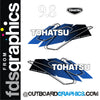 Tohatsu 9.8hp 4 stroke outboard engine decals/sticker kit
