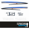 Yamaha 15hp 2 stroke (2002) outboard engine decals/sticker kit