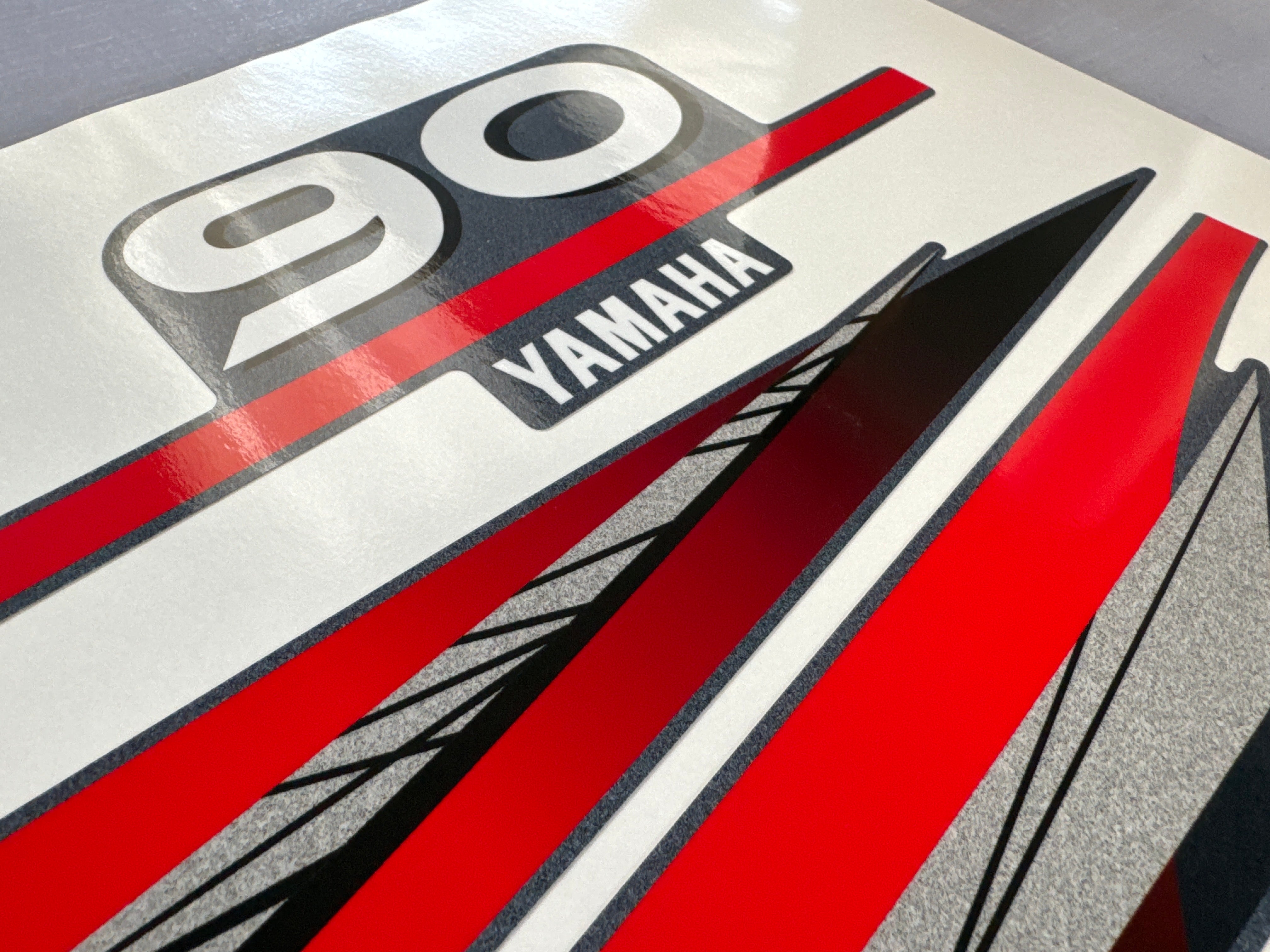 Yamaha 90hp two stroke outboard engine decals/sticker kit– Outboard ...