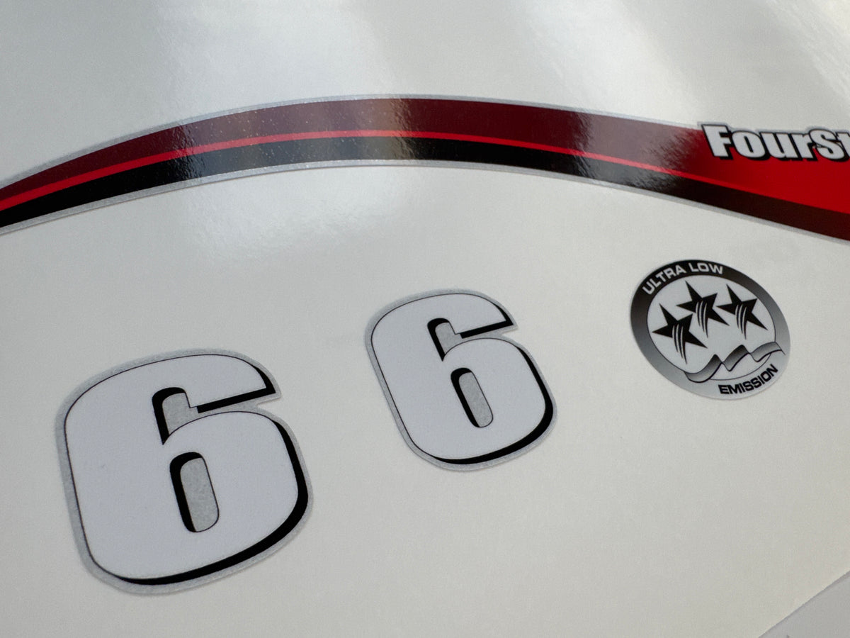 Mariner 6hp 4 stroke outboard decals/sticker kit with EPA decal ...