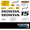 Honda BF15 15hp 4 stroke outboard engine decals/sticker kit (2013 onwards)