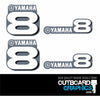 Custom order - 2 pairs of Yamaha 8hp front & rear decals