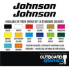 Pair of vinyl cut Johnson decals