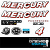 Mercury 4hp 4 stroke (2006) outboard decals/sticker kit