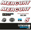 Mercury 5hp 4 stroke (2006) outboard decals/sticker kit