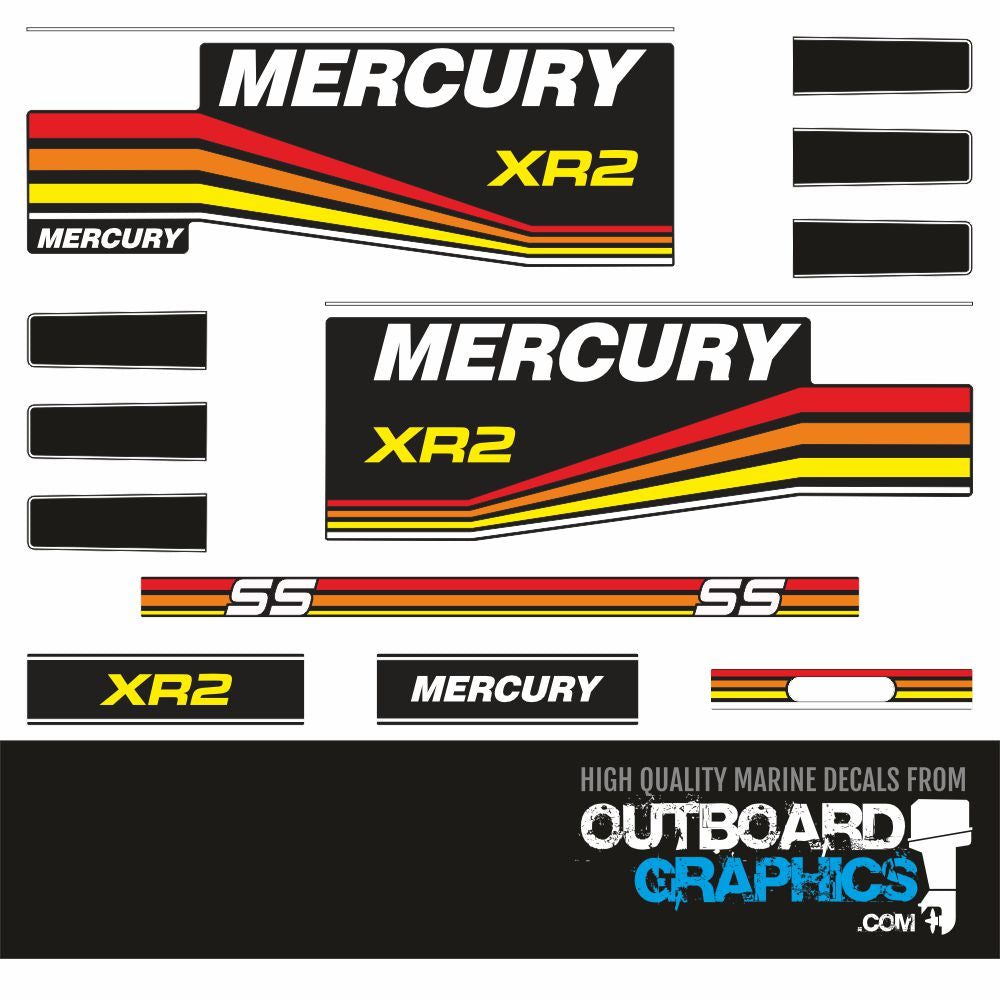 Mercury Racing XR2 outboard decals/sticker kit– Outboard Graphics