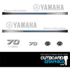 Yamaha 70hp four stroke (2013) outboard engine decals/sticker kit