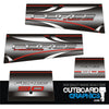 Mercury Force 90hp outboard decals/sticker kit - fades style