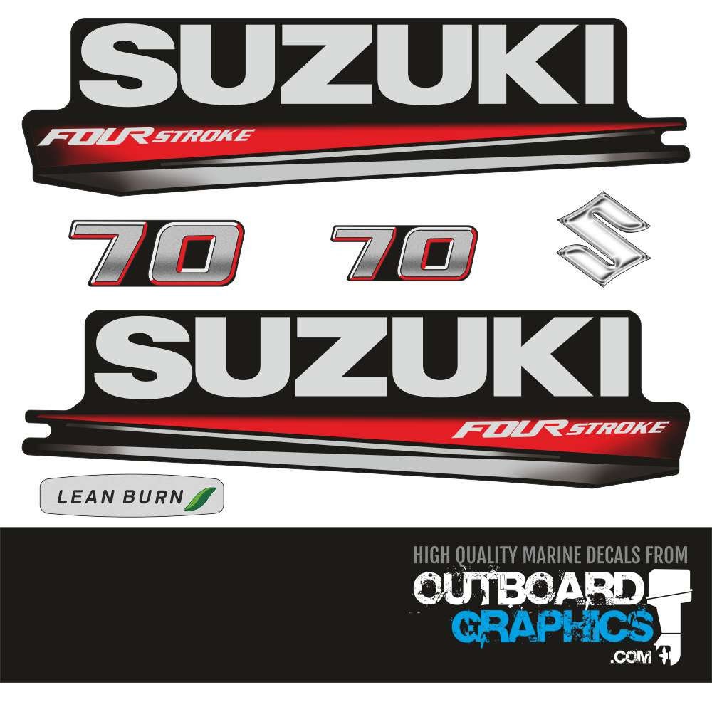 Suzuki DF70 70hp four stroke outboard engine decals/sticker kit (2018 ...