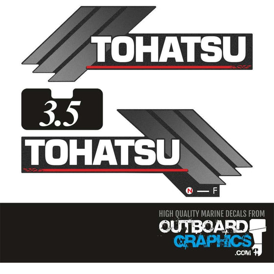 Tohatsu 3.5hp 2 stroke outboard engine decals/sticker kit– Outboard ...